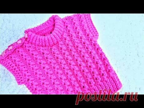 ОЧАРОВАТЕЛЬНАЯ жилетка спицами для малышки. Подробнейший мастер класс