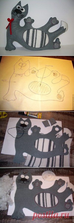 Шьем чудного котофея из фетра