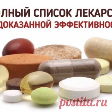 Список неэффективных лекарств — не тратьте на них свои деньги!