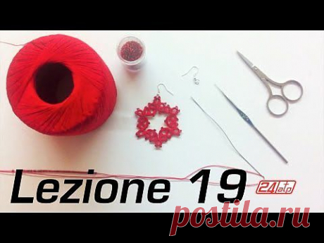 Chiacchierino Ad Ago - 19˚ Lezione Orecchino Cerchio Con Perline Bijoux - Tutorial Come Fare Tatting - YouTube