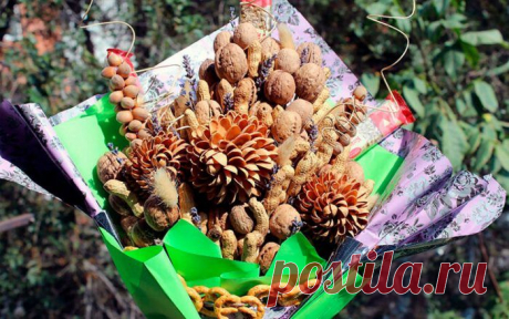 Букеты из орехов (79 фото) - пошаговые инструкции создания букетов для мужчин и женщин