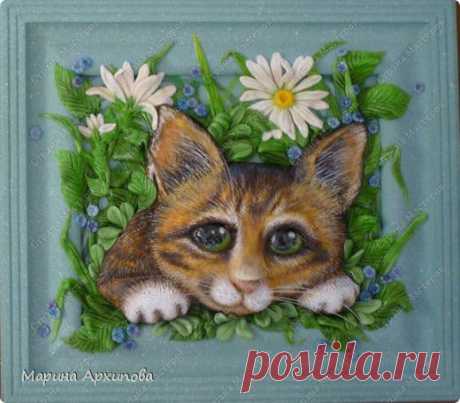 Панно с котенком | Страна Мастеров