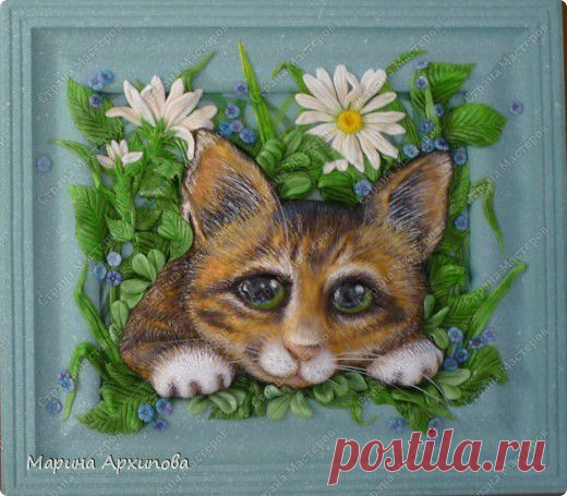 Панно с котенком | Страна Мастеров