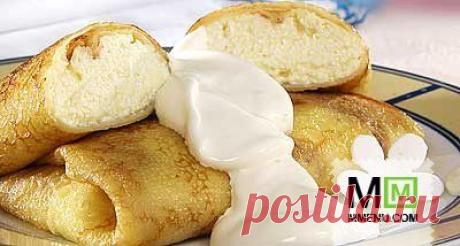 Вкусные БЛИНЧИКИ С ТВОРОГОМ рецепт