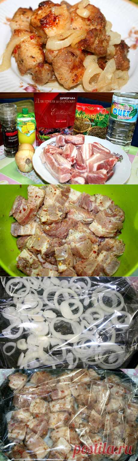 Шашлык в духовке на луковой подушке