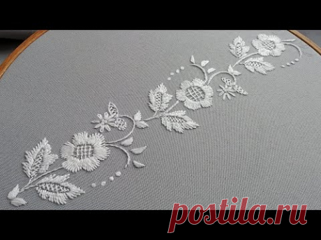 Новый дизайн * Бордюрная вышивка для одежды и домашнего декора #malina_gm