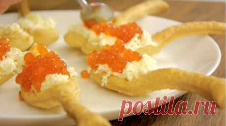 Закуска из красной икры на праздничный стол