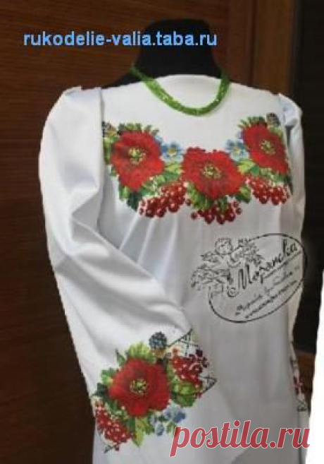 Как вышить блузку бисером или крестиком / Работы с бисером и пайетками / Искусница-рукодельница