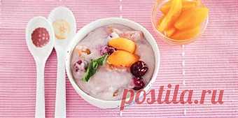 Манная каша с фруктами - Мультиварка