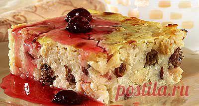 Запеканка рисовая с творогом и фруктами. - Рецепты - Доставка пиццы, обедов, суши, питьевой воды домой и в офис, банкет, кейтеринг, организация мероприятий в Петербурге