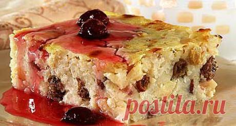 Запеканка рисовая с творогом и фруктами. - Рецепты - Доставка пиццы, обедов, суши, питьевой воды домой и в офис, банкет, кейтеринг, организация мероприятий в Петербурге