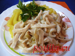 кальмары в сметане
