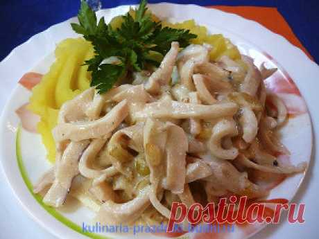 кальмары в сметане