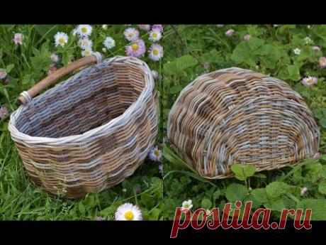 Полукруглая корзинка с интересным дном