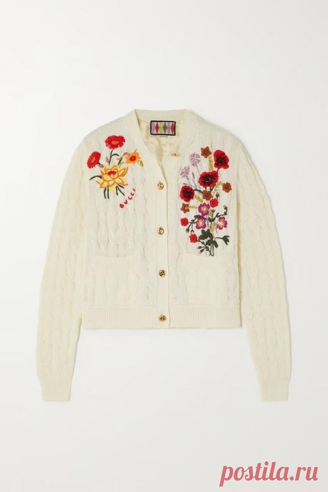 Вышивка по вязаному полотну, идеи, модели. | Ольга Прилуцкая, вязание - это модно | Дзен