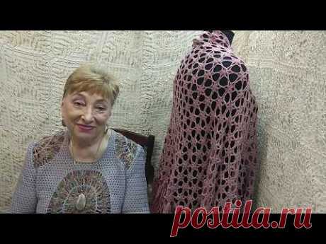Шаль &quot;Цветы&quot;. Мастер-класс по вязанию крючком от О. С. Литвиной.