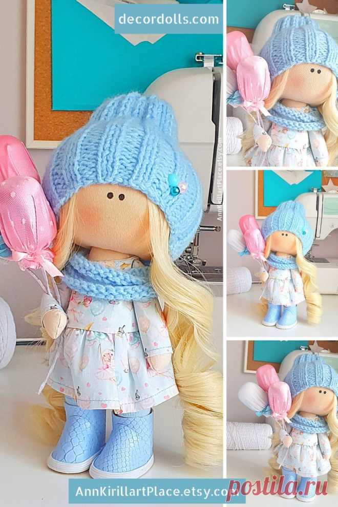 Fabric Doll Handmade Doll Tilda Textile Doll Interior Doll | Etsy