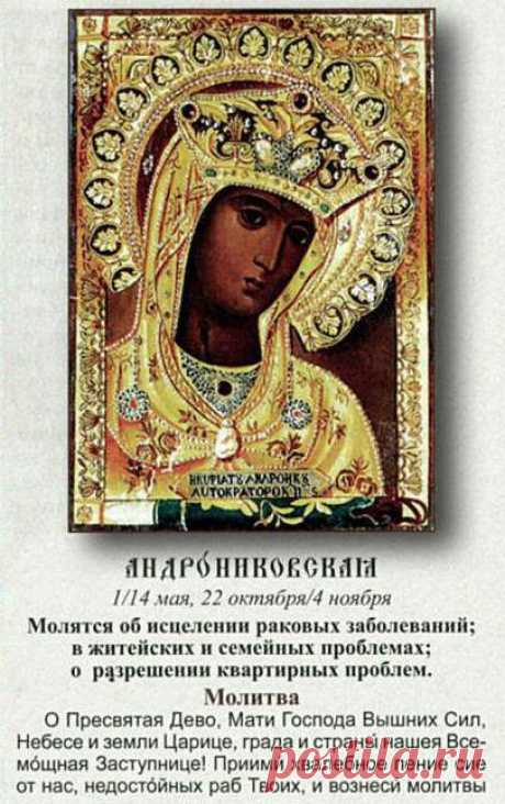 Чудотворная икона Андрониковской Божьей Матери