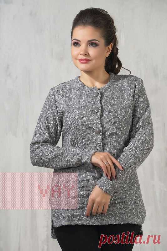 Вязаные кофты от марки VAY. Вязаные кофты для женщин VAY (артикул 1494), цветовое решение т.серый/белый. Ещё больше вязаных кофт из шерсти марки ВЭЙ на наших сайтах. Официальное представительство бренда VAY: купить в розницу в магазине Согревай.ру https://www.sogrevay.ru, оптовые закупки на Ньювэй.ру https://www.newvay.ru