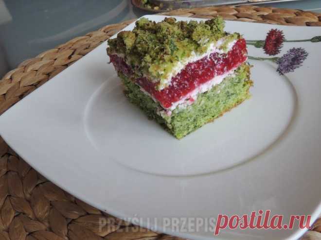 Ciasto Leśny mech z malinami - PrzyslijPrzepis.pl