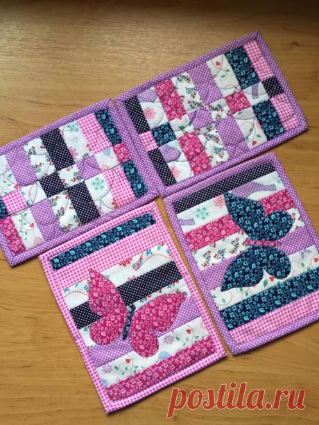 Two sets of mug rugs, May 2015 | Quilting