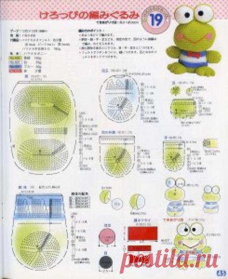 Как сплести лягушку в стиле амигуруми крючком. Мастер класс. Видео / Игрушки своими руками, выкройки, видео, МК