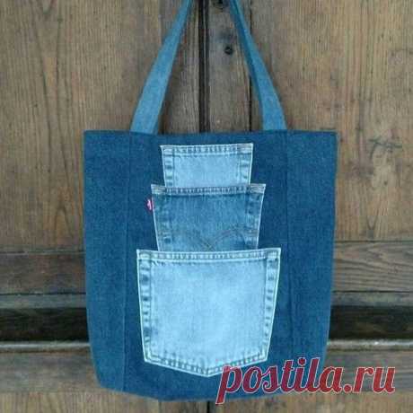 ​Что сделать из старых джинсов: шопер