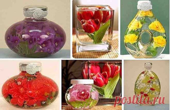 Как сделать цветочные миниатюры в глицерине. Оригинальное украшение интерьера и отличный подарок!