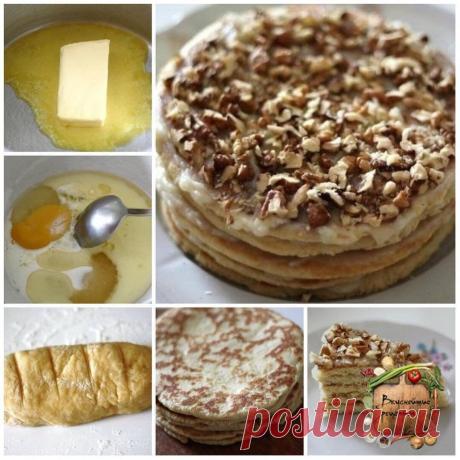 Торт на сковороде за полчаса!

Безумно вкусный тортик за полчаса. По вкусу чем-то похож на «Рыжик» и «Наполеон» вместе взятые. Этот рецепт я испробовала в разных интерпретациях и сочетаниях. Вот самый оптимальный вариант, очень рекомендую.

Ингредиенты:

Тесто:
Сливочное масло – 70 гр. (1/3 пачки),
Мёд – 1 ст. ложка,
Сода – 0,5 ч. ложки,
Сахар – 1/3 стакана,
Яйцо – 1 шт.,
Сметана / Молоко – 1 ст. ложка,
Мука – 1,5 стакана,
Орехи, шоколад, печенье – по вкусу и желанию.

При...