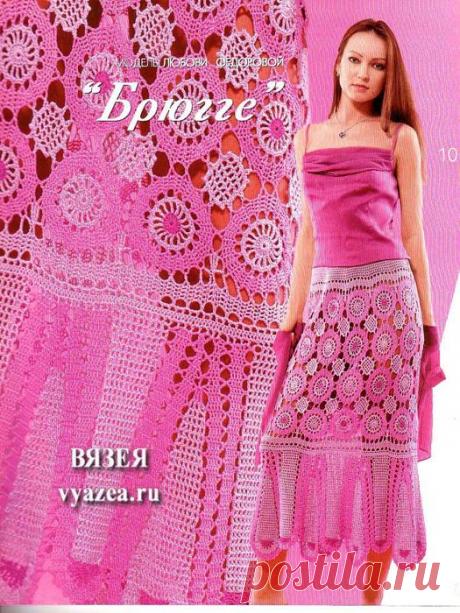 Юбка крючком схемы и описание