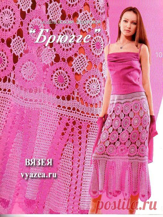 Юбка крючком схемы и описание