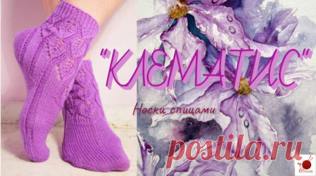 Носки &quot;КЛЕМАТИС&quot;. Спицами.