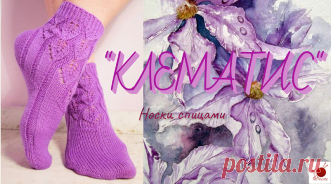 Носки "КЛЕМАТИС". Спицами.
