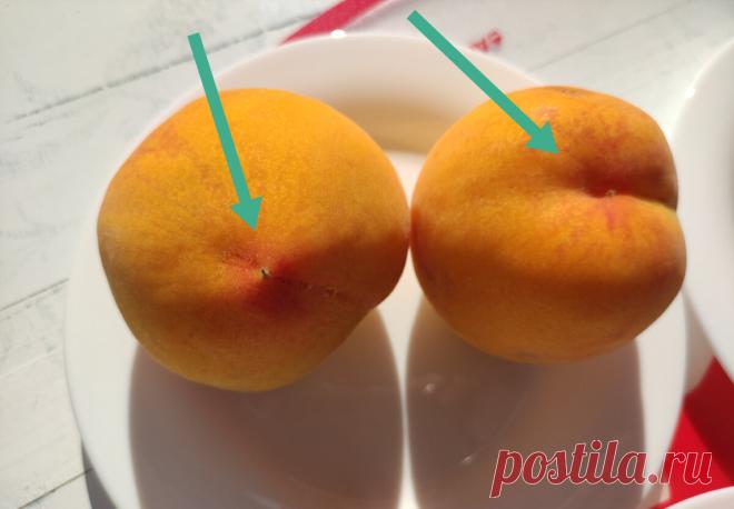 Сладкие персики на рынке выбираю по принципу 