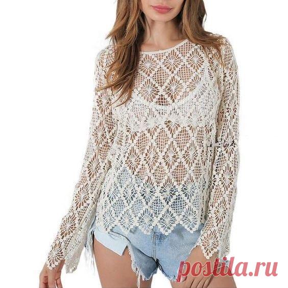 Ажурный паучок крючком.