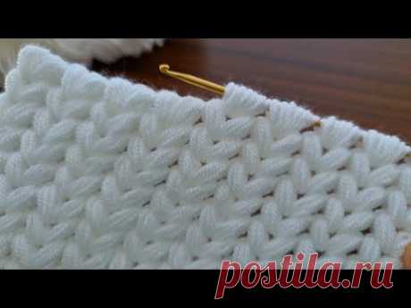 Super Very Very Easy Tunisian Crochet Model Yapımı Çok Kolay Tunus İşi Örgü Yelek Modeli ✔