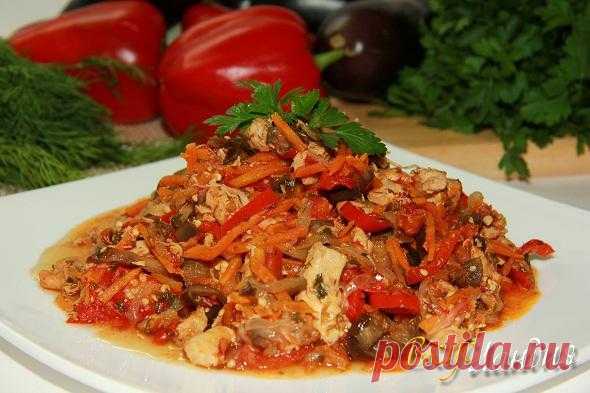 Аджапсандали в гостях у курицы