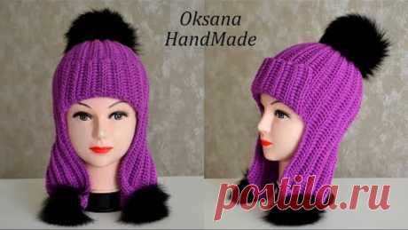 ❗️ШАПКА УШАНКА❗️Хит КРЮЧКОМ!!! 😍 Мастер класс. Hat crochet pattern