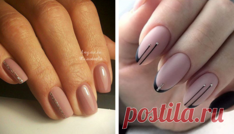 А вы уже видели новые идеи нюдового маникюра. Стильные идеи. Минималистичный маникюр.Фото
источник