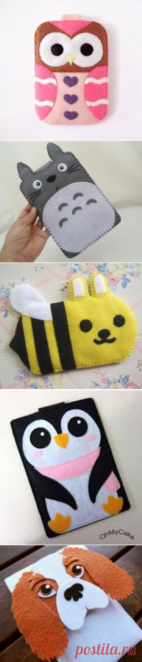 (161) Capa de celular confeccionada em feltro com detalhes bordados do personagem Hantaro. Pode ser confeccionado em tamanhos diferentes. R$ 15,00