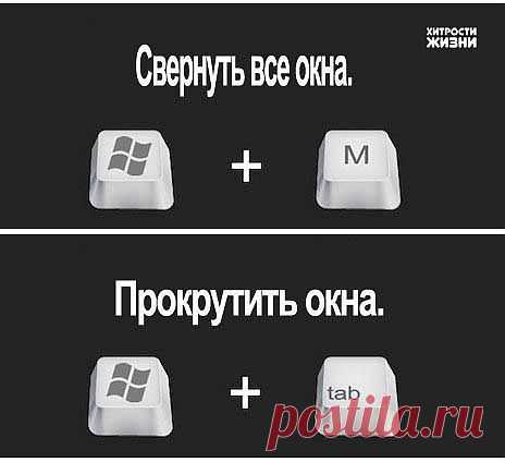 свернуть все окна