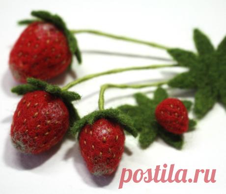 Мастер-класс по валянию &quot;Ягода клубника&quot;