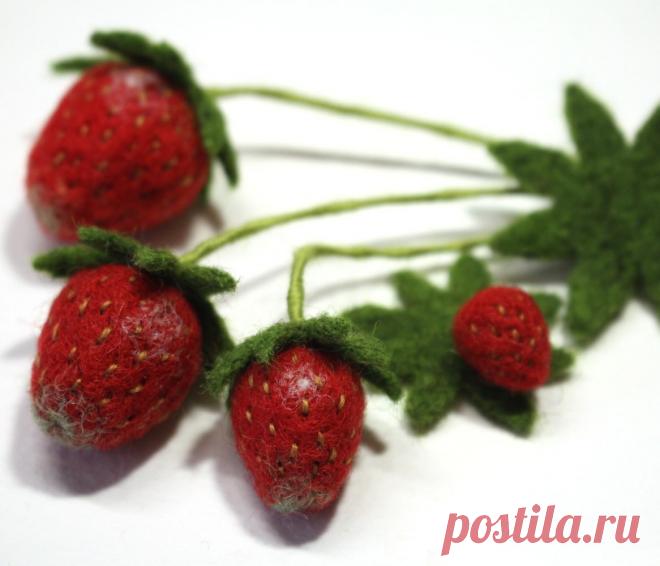 Мастер-класс по валянию "Ягода клубника"