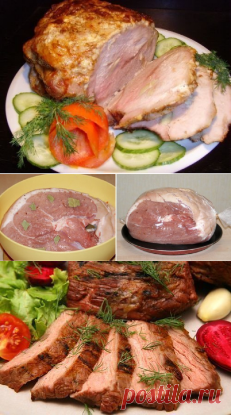 Домашняя буженина – самый лучший способ приготовления 
=Кусок свинины (800-900г) 2-3 ч. л. соли 2-3 зуб. чеснока 2 шт. лаврового листа 1 л воды
