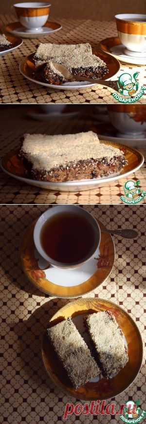 Энергетический батончик-пирожное без выпечки - кулинарный рецепт