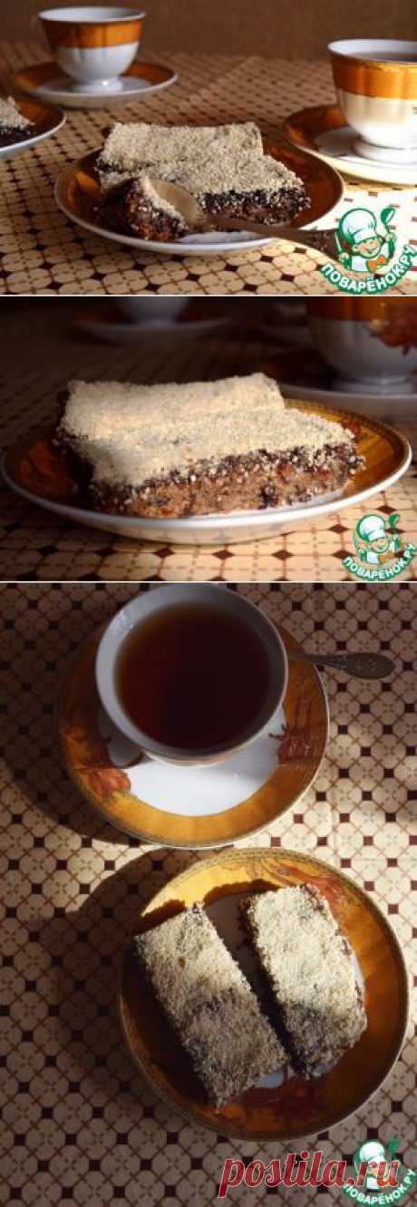Энергетический батончик-пирожное без выпечки - кулинарный рецепт