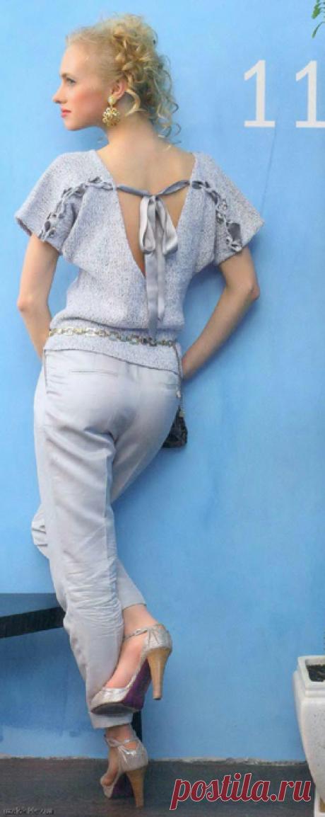 Топы спицами. Подборка 12