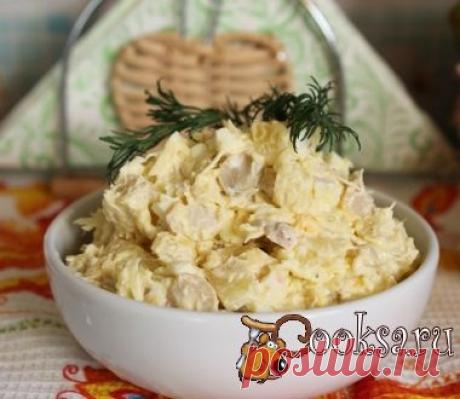 Салат с курицей, грибами и сыром фото рецепт приготовления