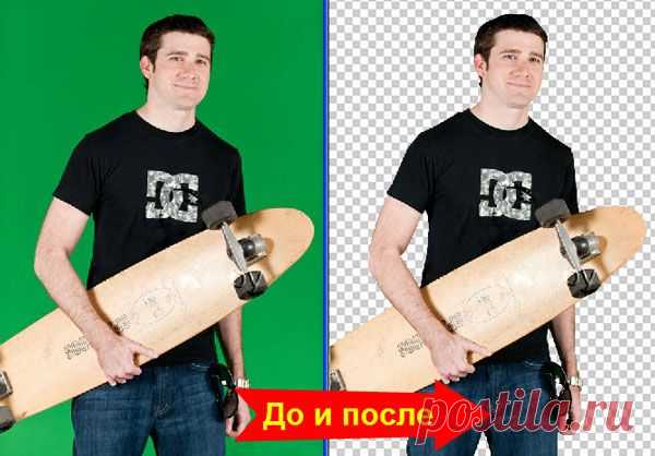 PhotoshopSunduchok - Убрать зеленый фон в фотошопе