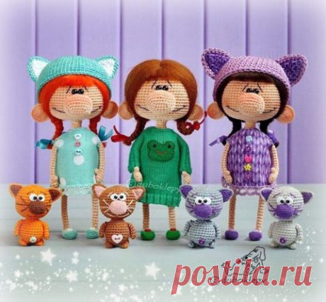 44 куклы связанные крючком с описанием и схемами